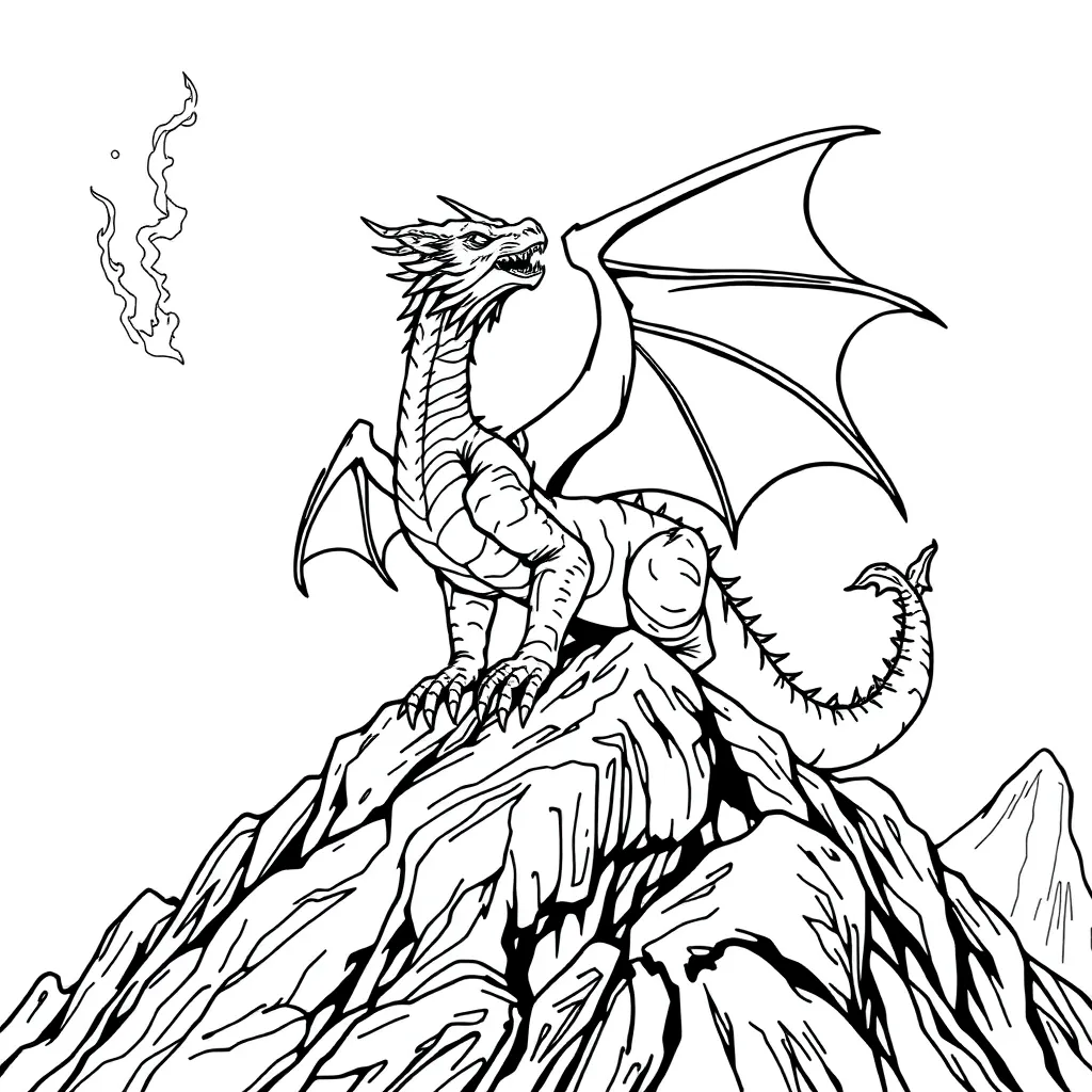 Dragon coloring page