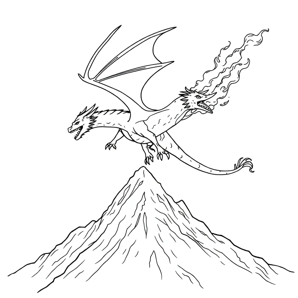 Dragon coloring page
