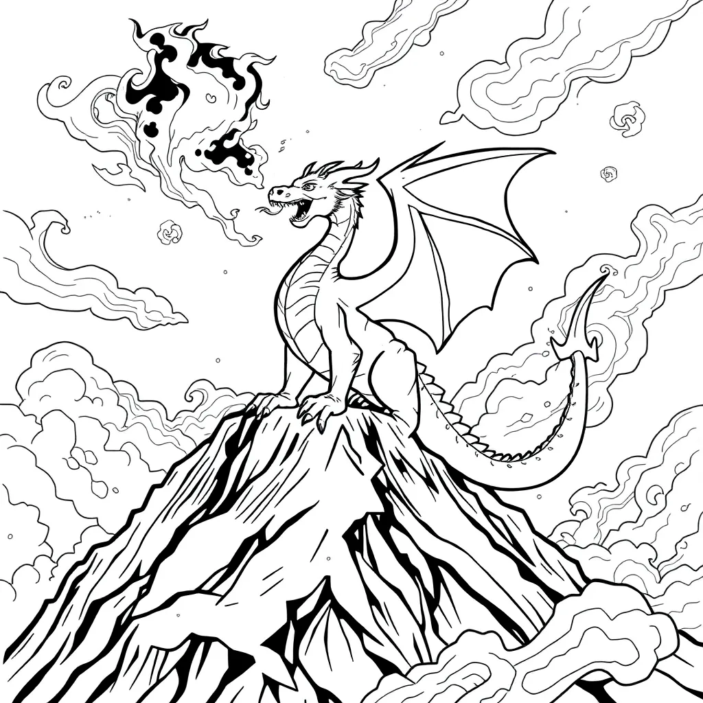 Dragon coloring page