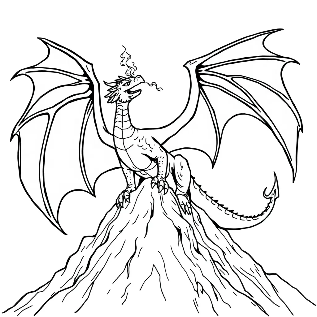 Dragon coloring page