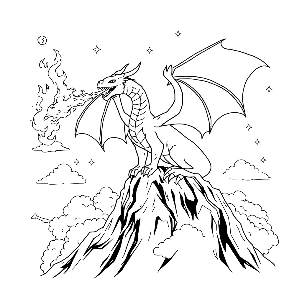 Dragon coloring page