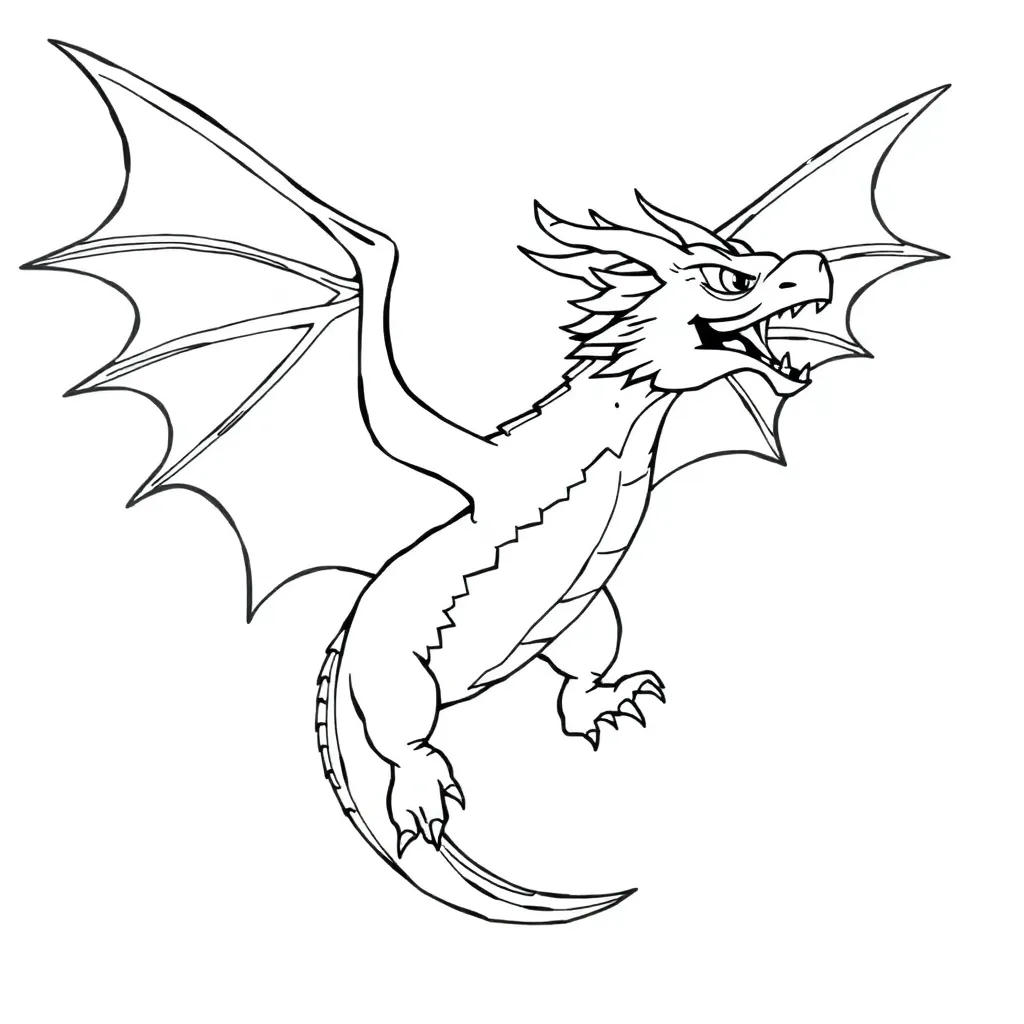 Dragon coloring page