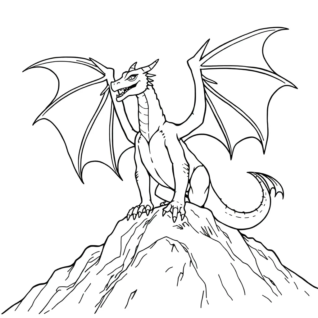 Dragon coloring page