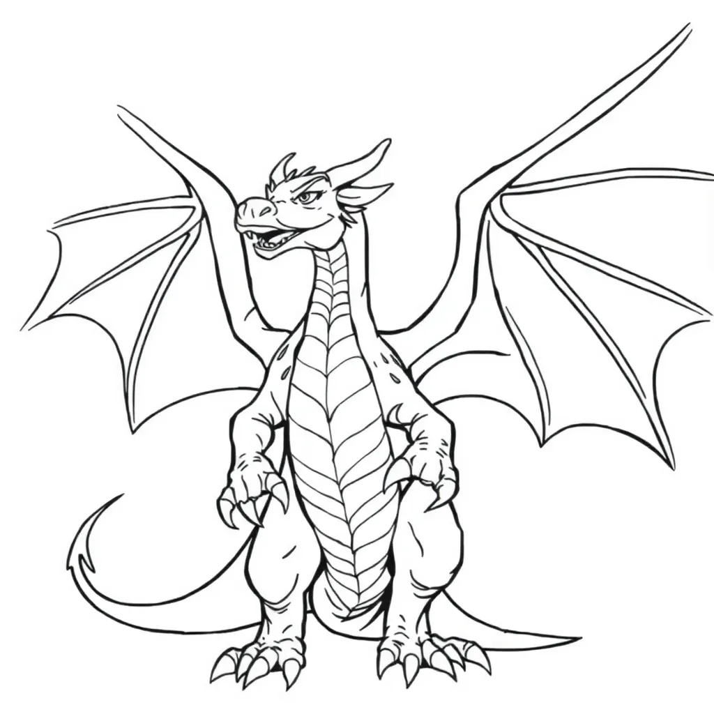 Dragon coloring page
