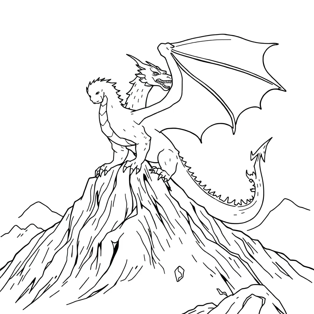 Dragon coloring page