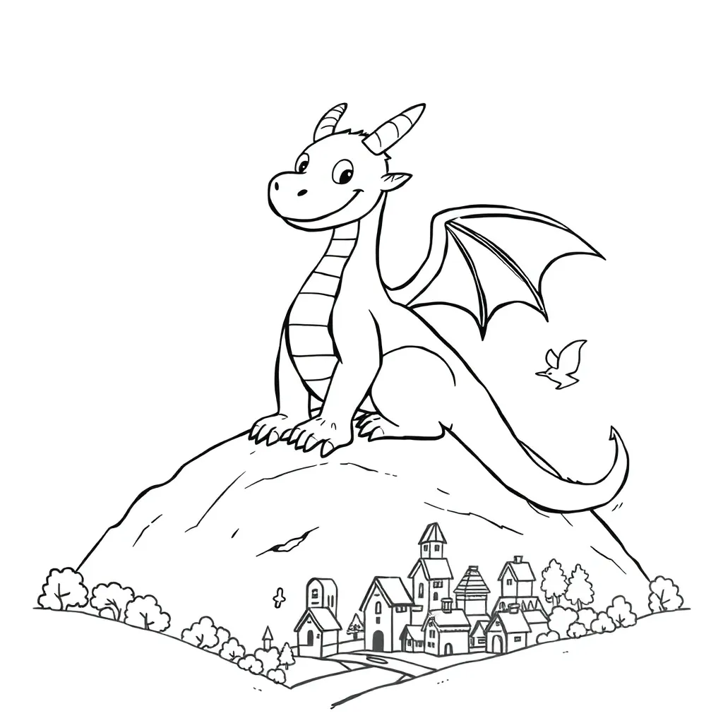 Dragon coloring page