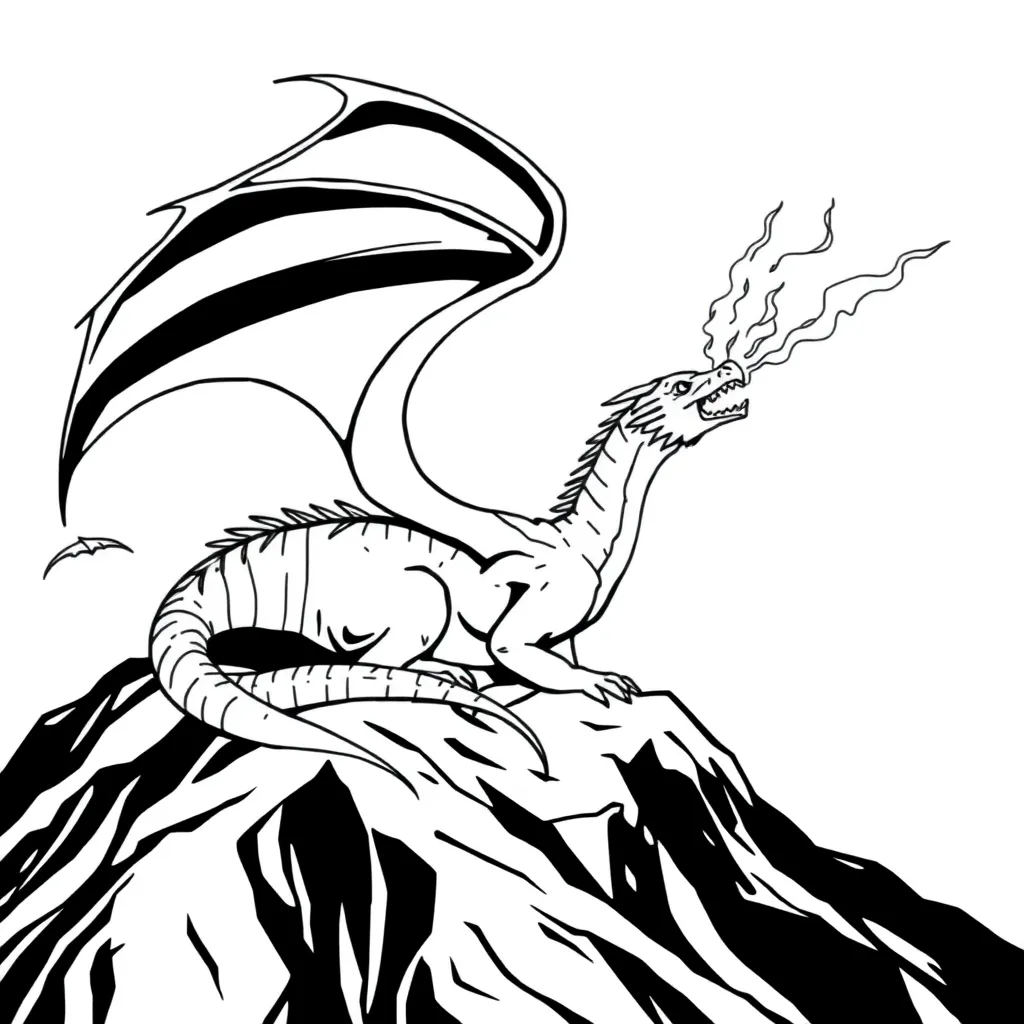 Dragon coloring page
