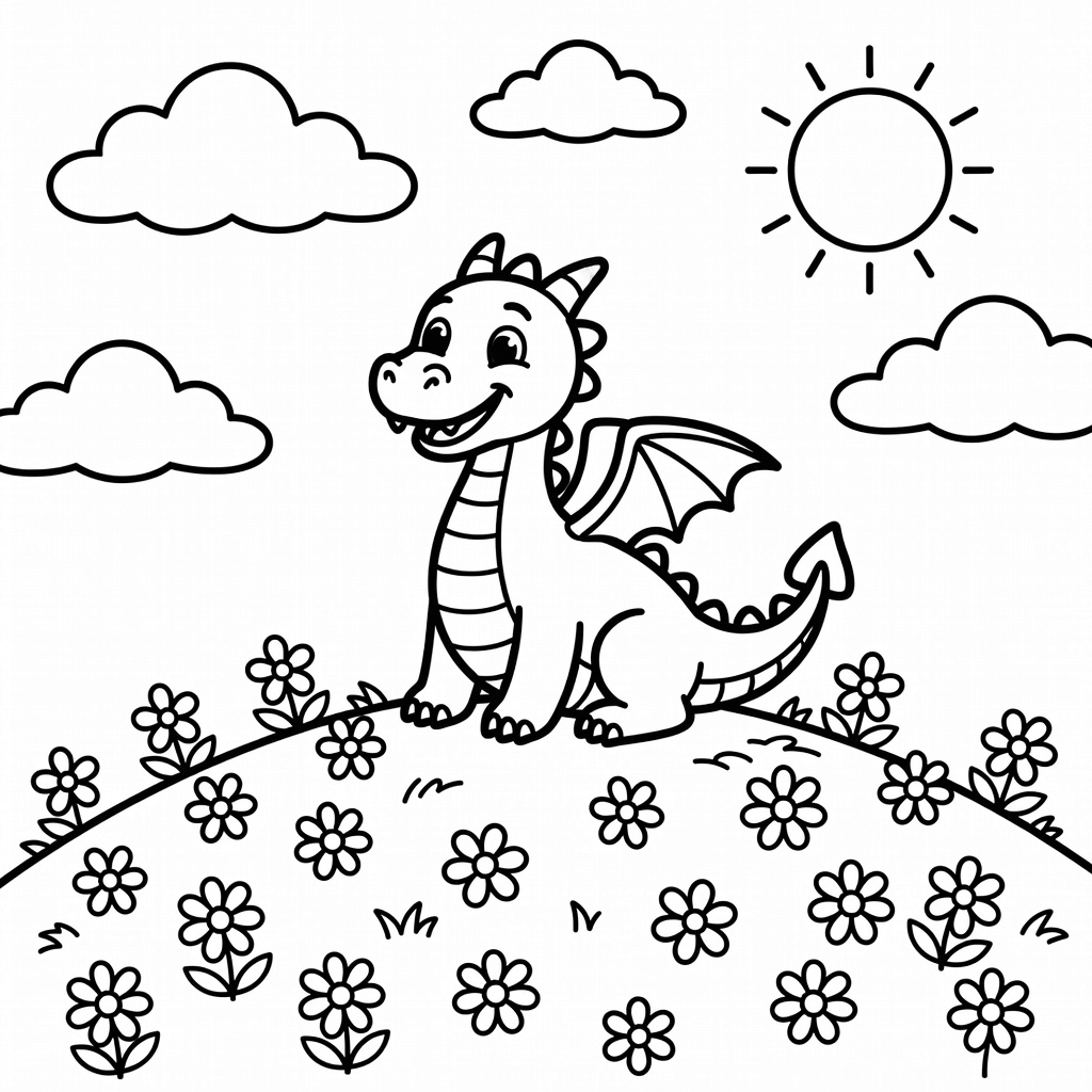 Dragon coloring page