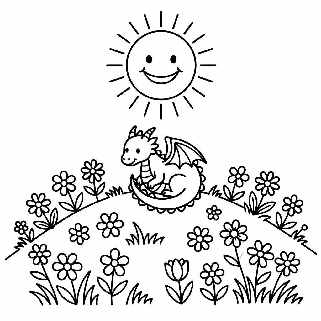 Dragon coloring page