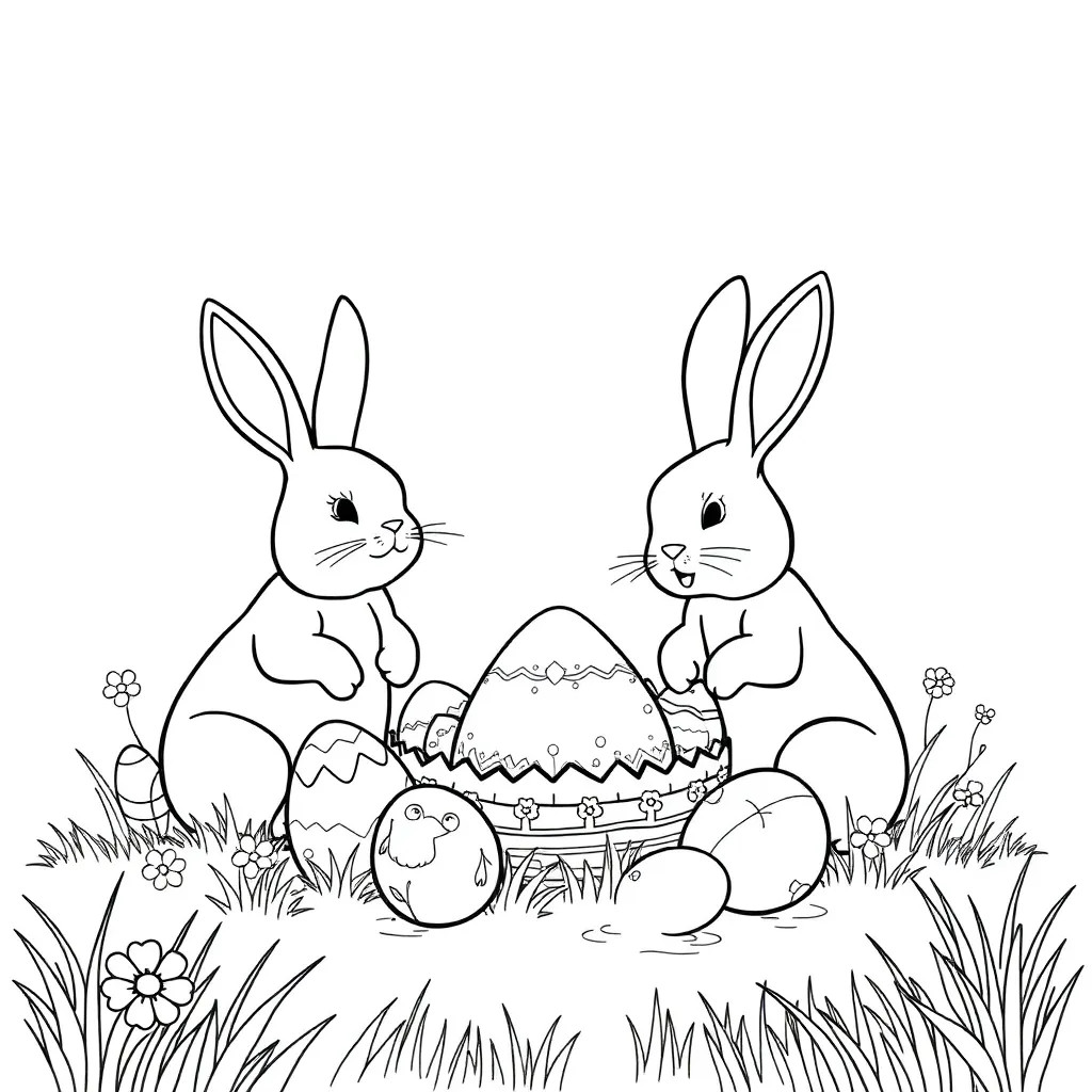 Easter coloring page