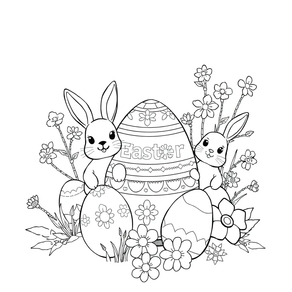 Easter coloring page