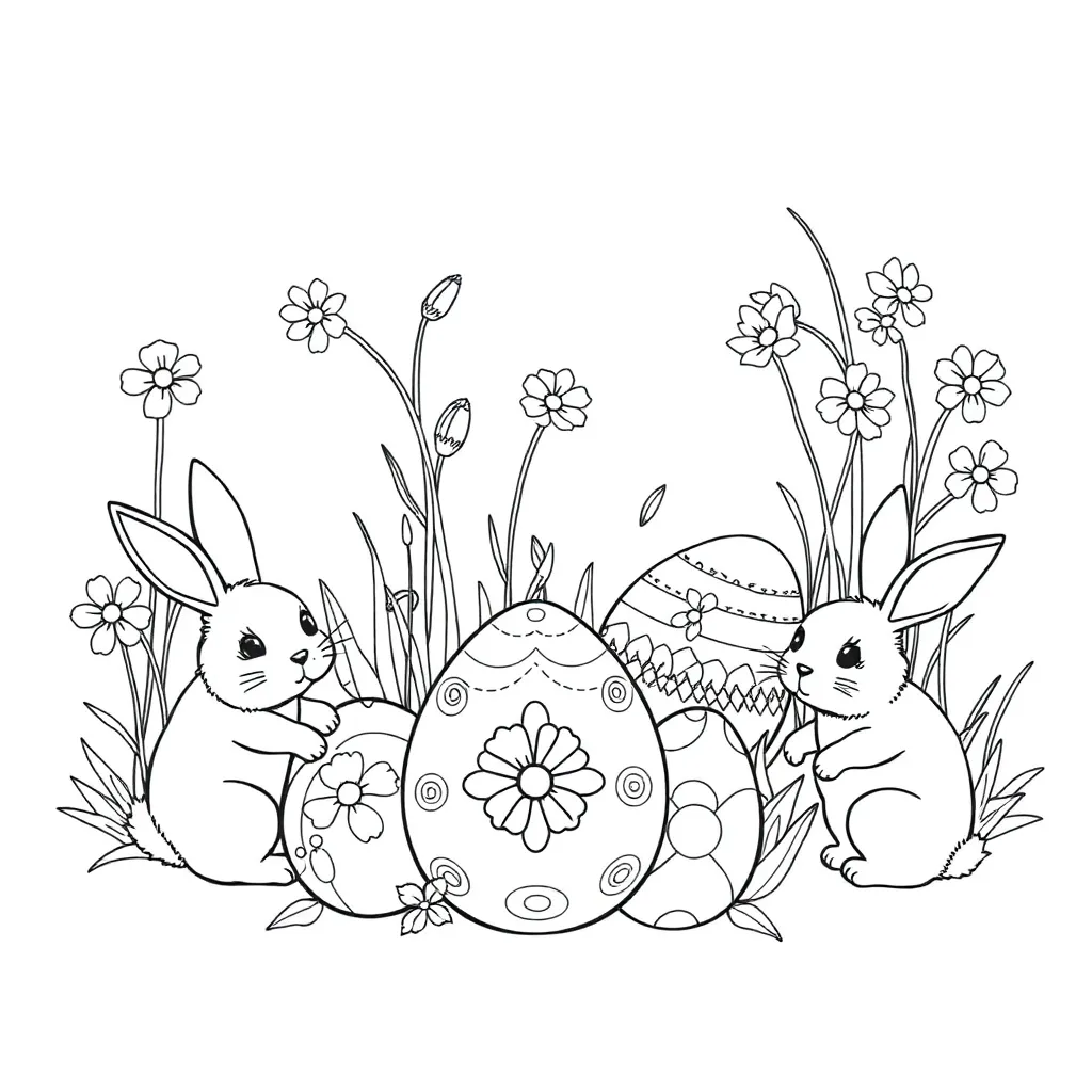 Easter coloring page