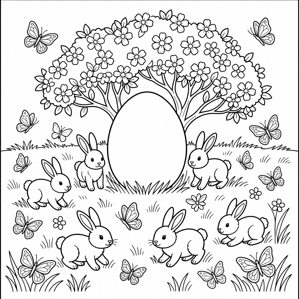 Easter coloring page