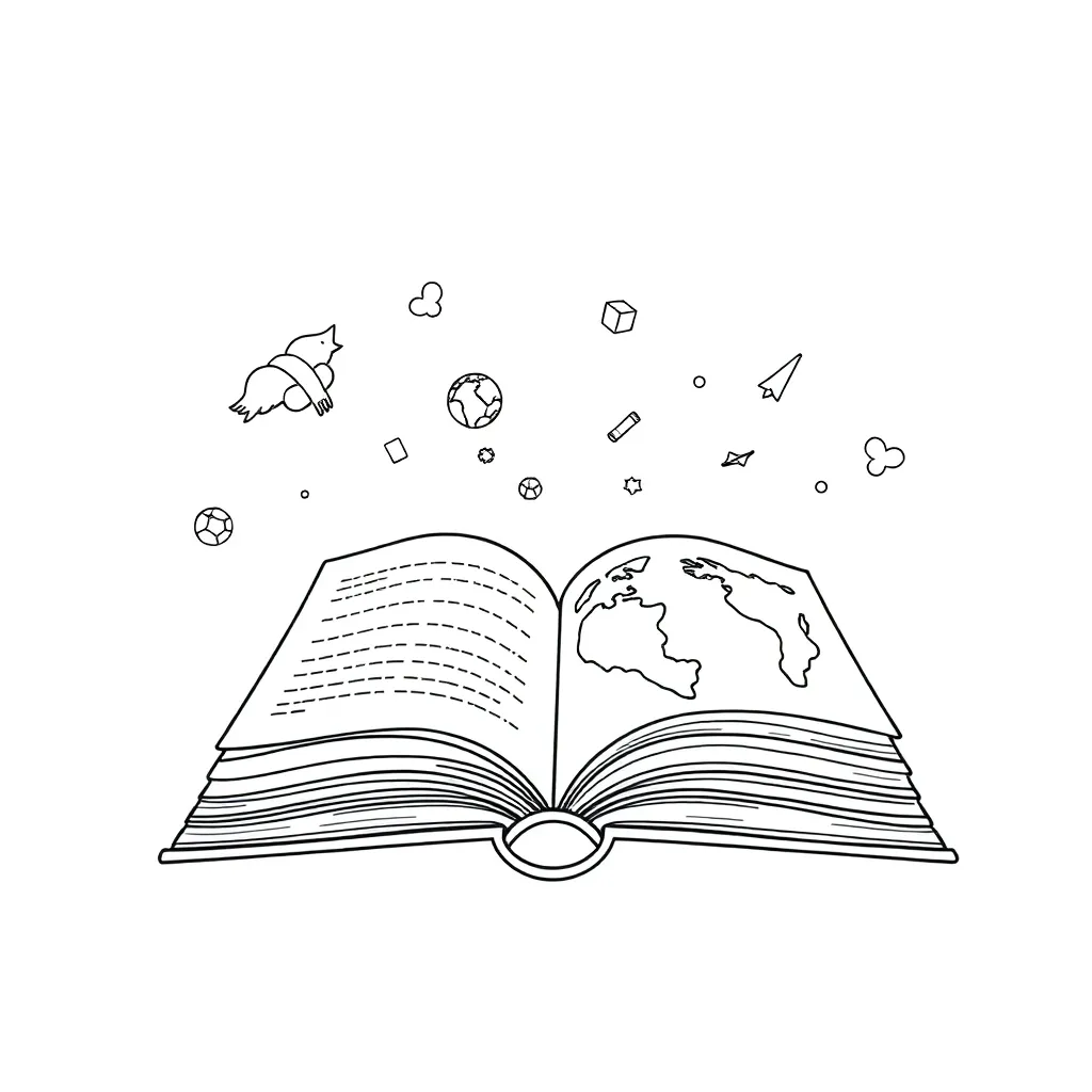 Educational coloring page