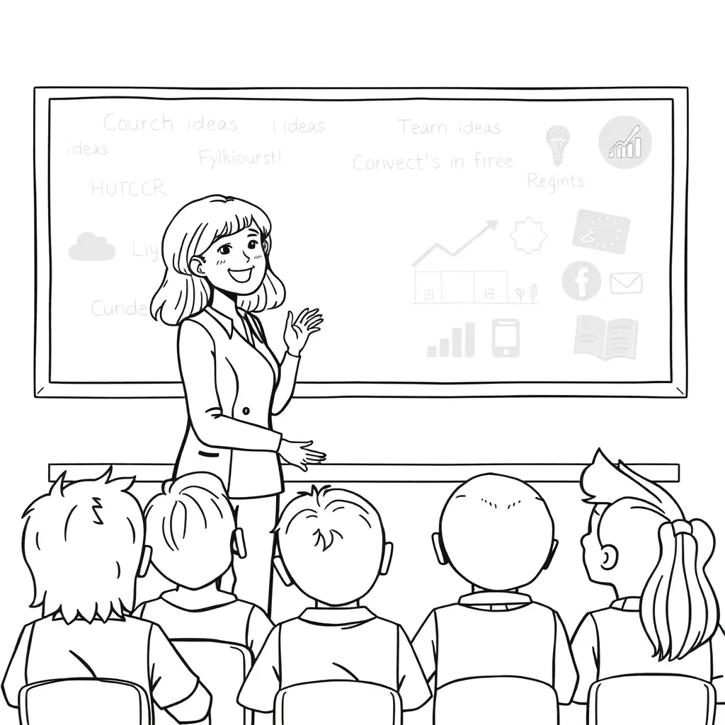 Educational coloring page