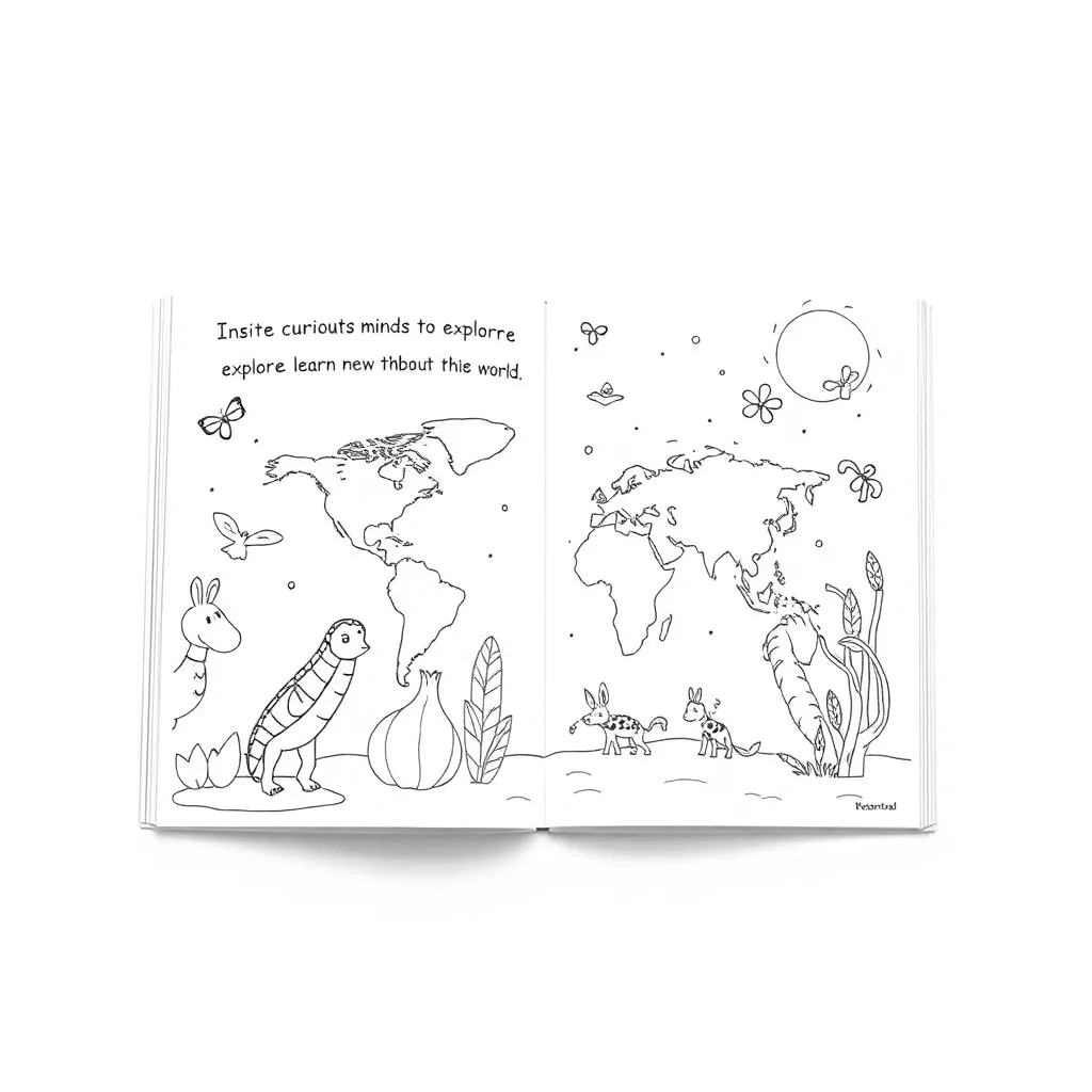 Educational coloring page