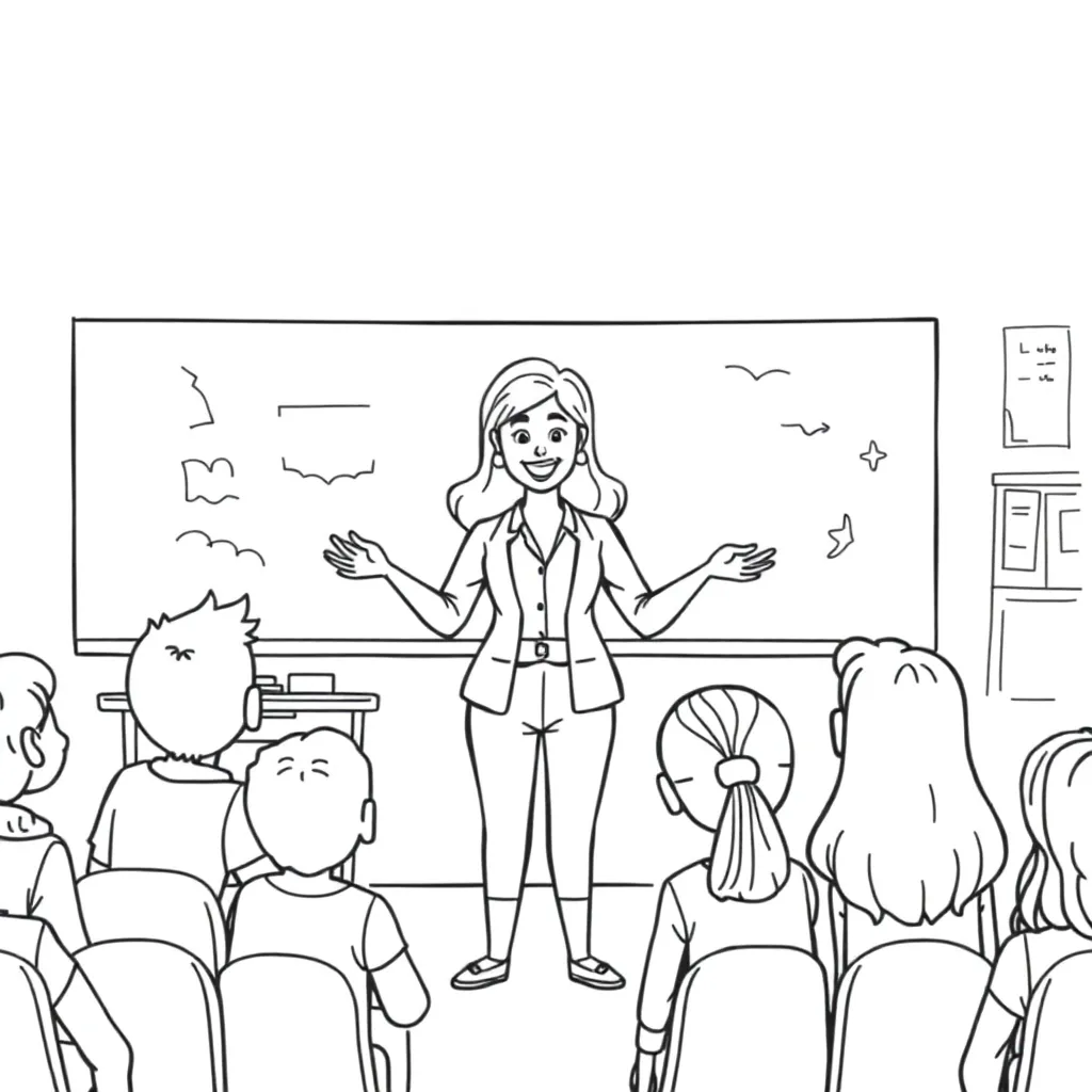 Educational coloring page