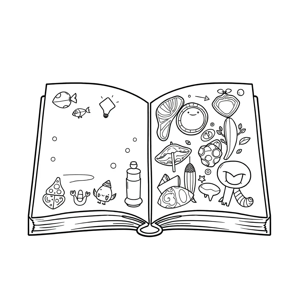 Educational coloring page