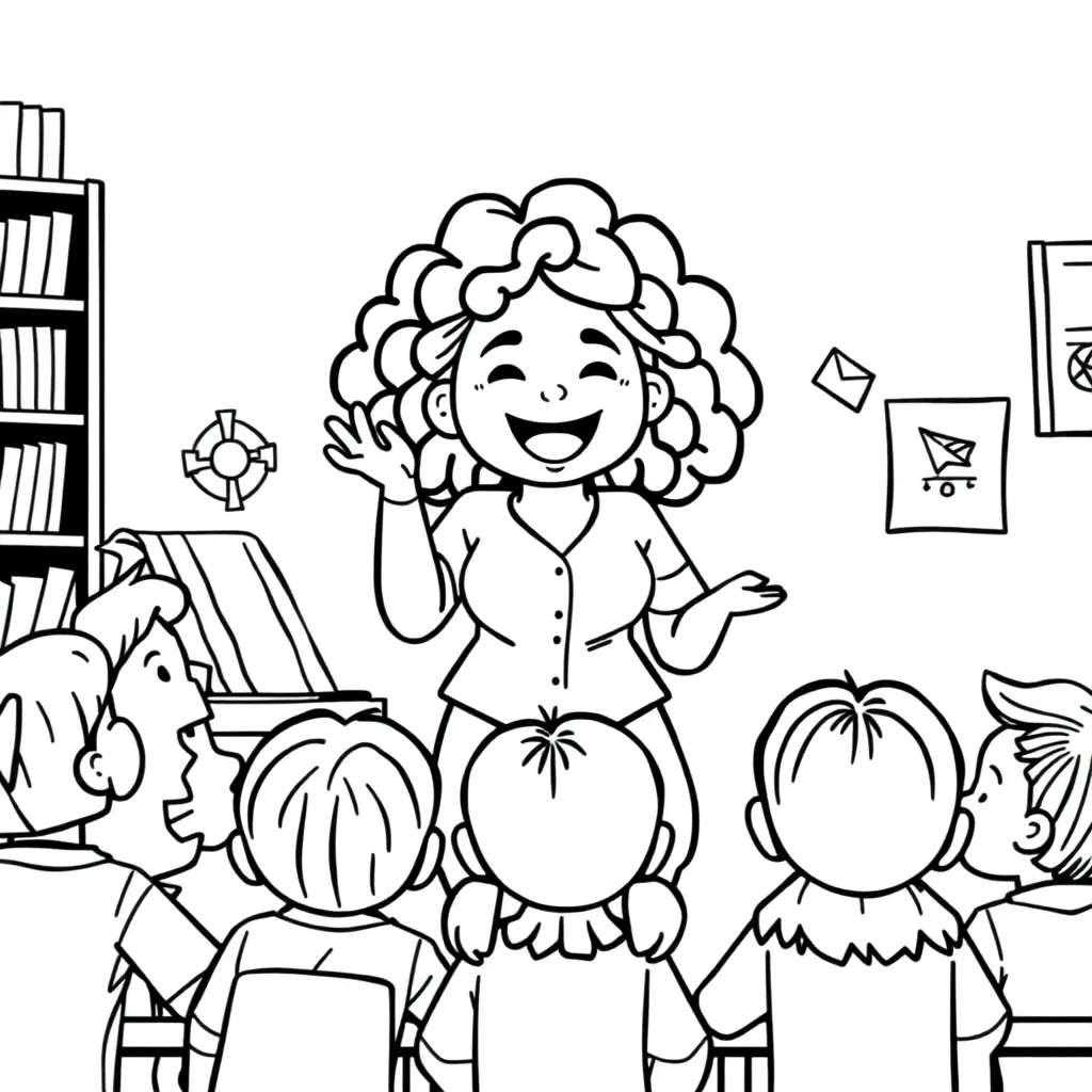 Educational coloring page