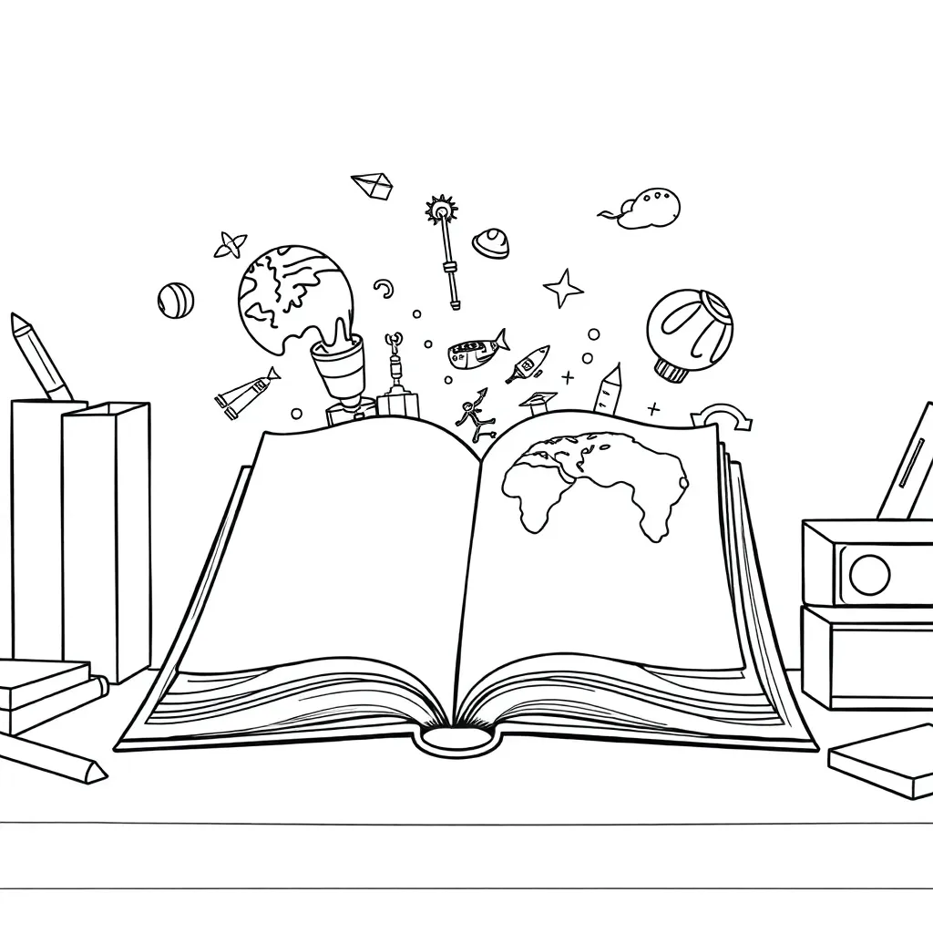 Educational coloring page