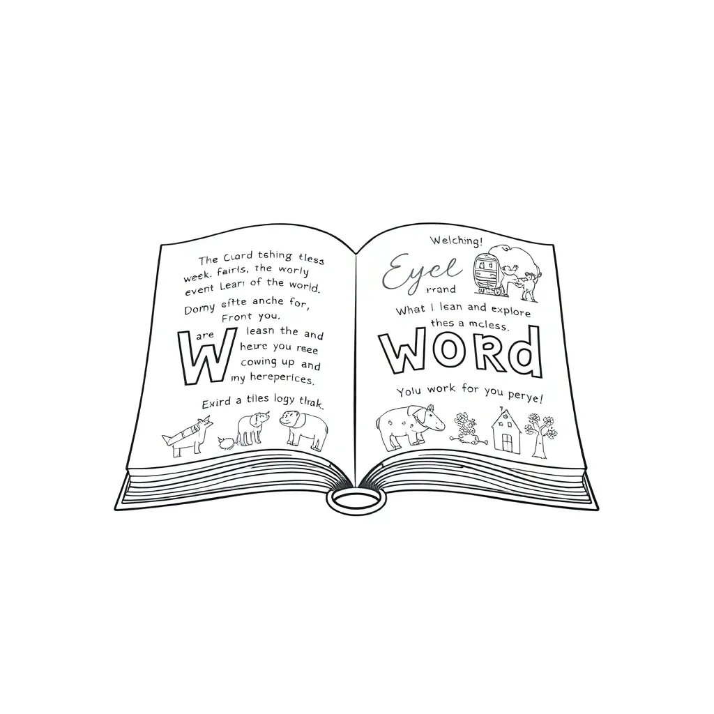 Educational coloring page