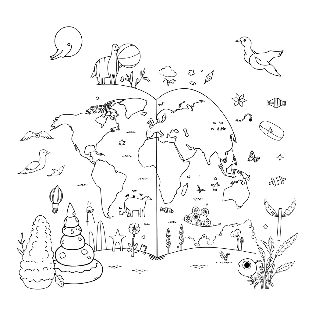 Educational coloring page