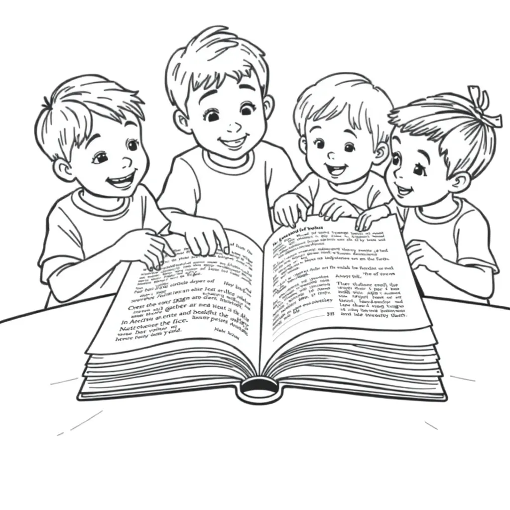 Educational coloring page