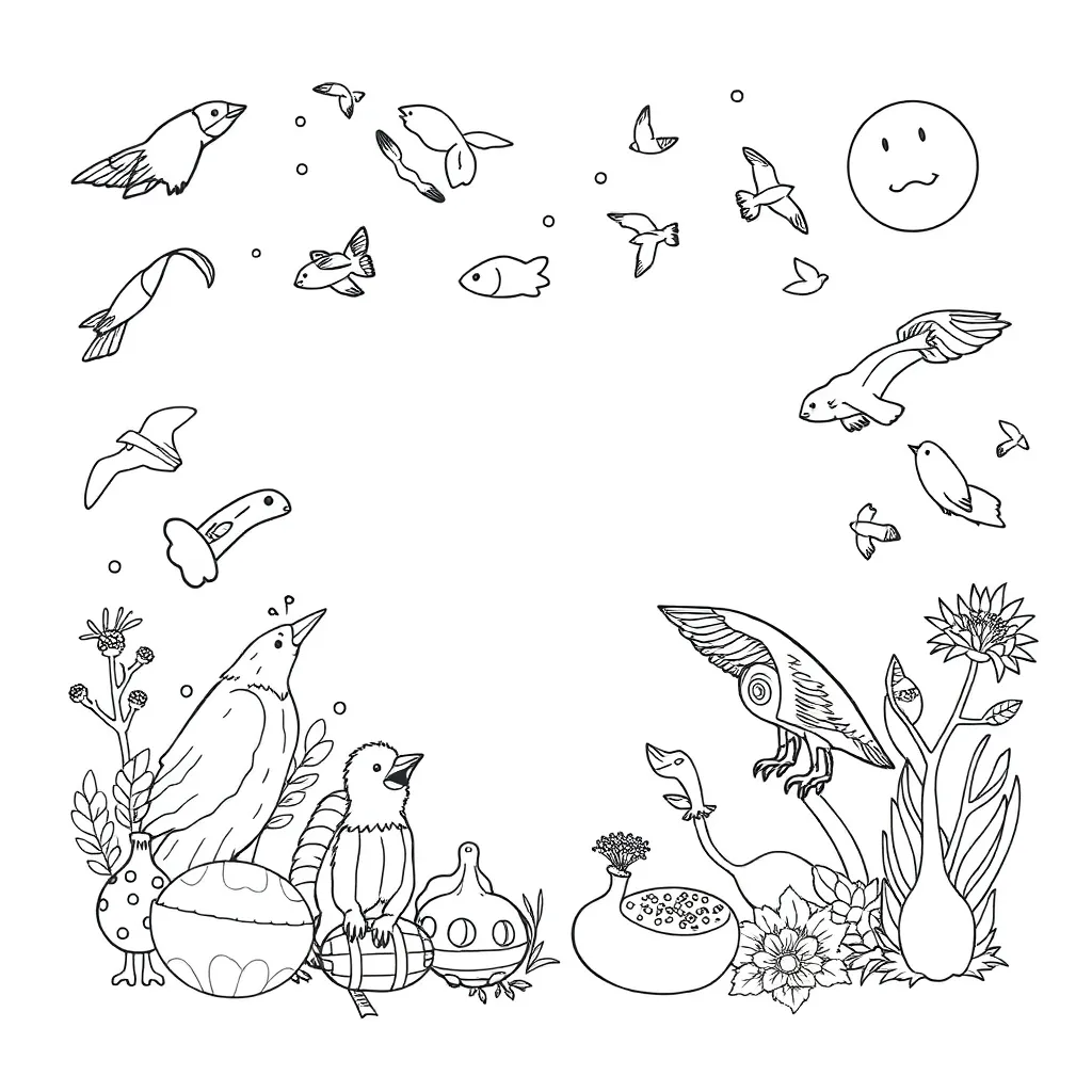 Educational coloring page