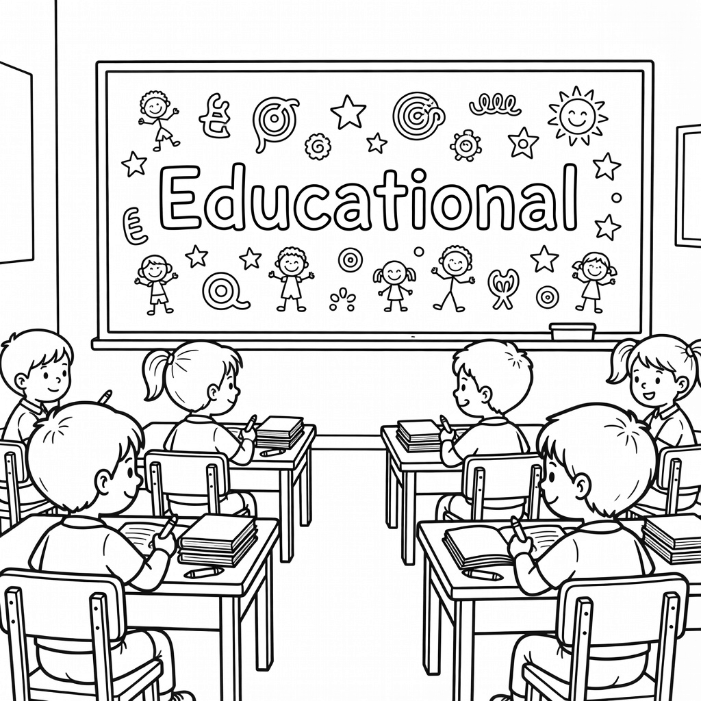 Educational coloring page