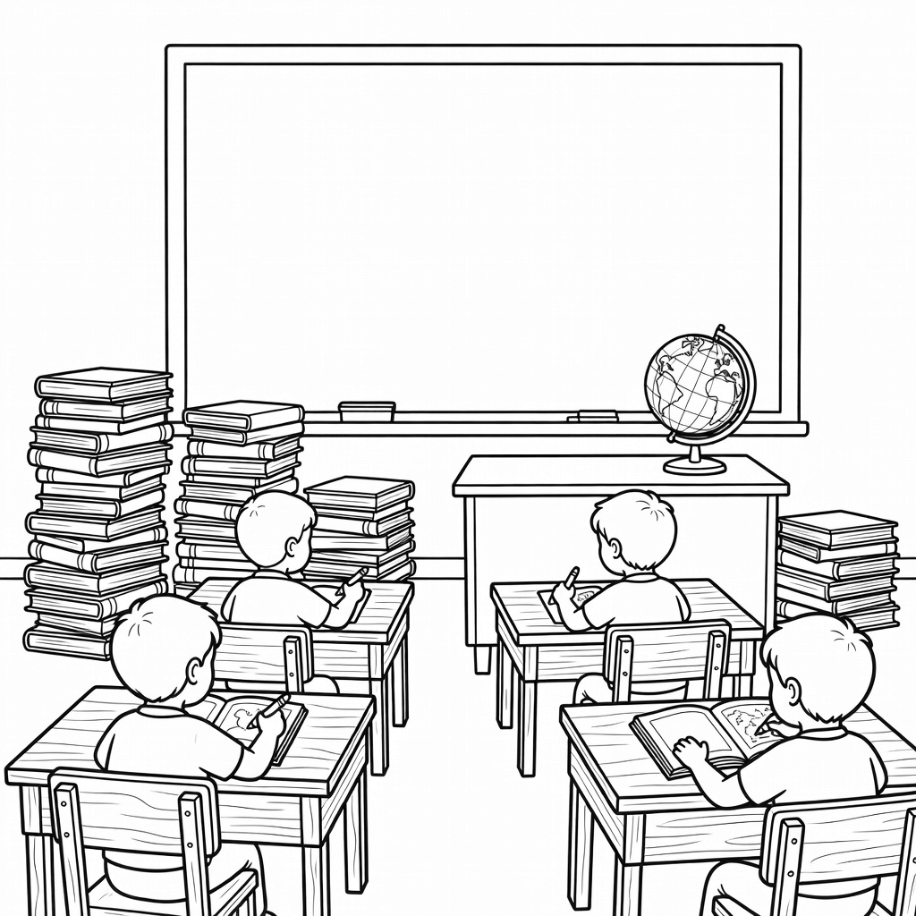 Educational coloring page