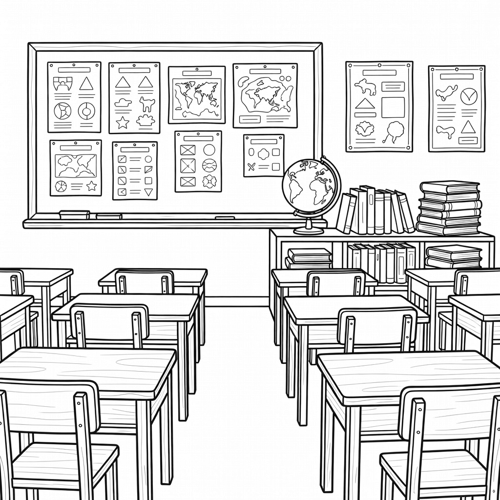 Educational coloring page