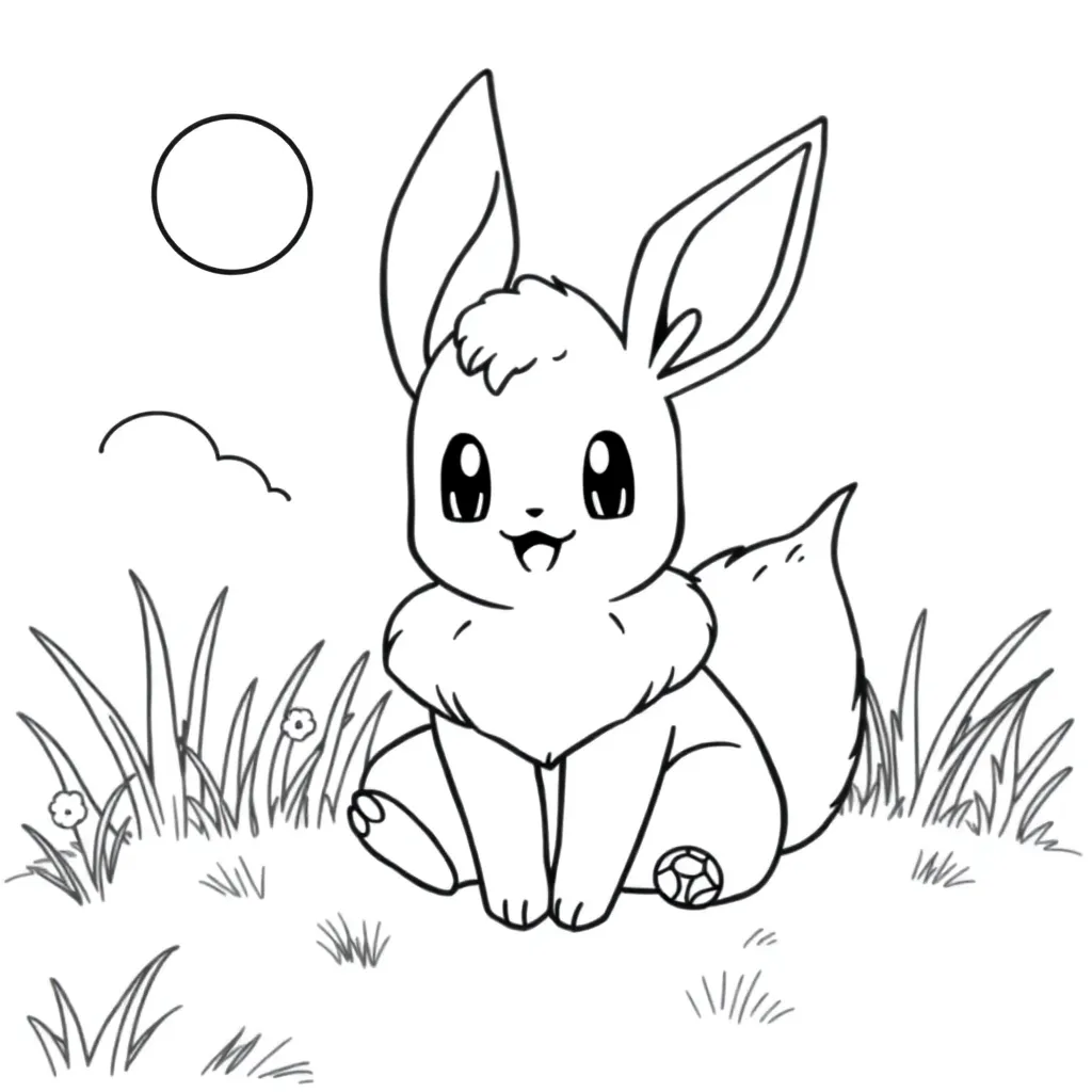 Eevee coloring page