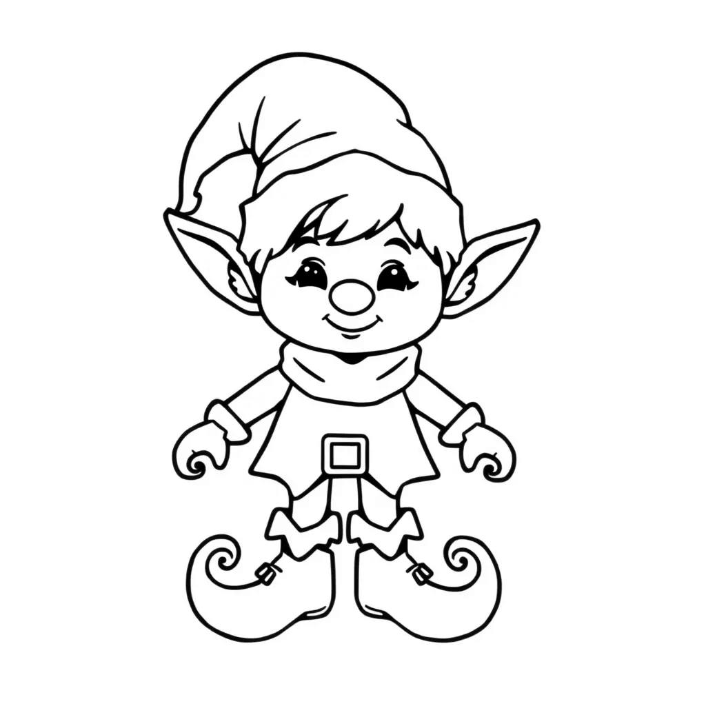 Elf coloring page