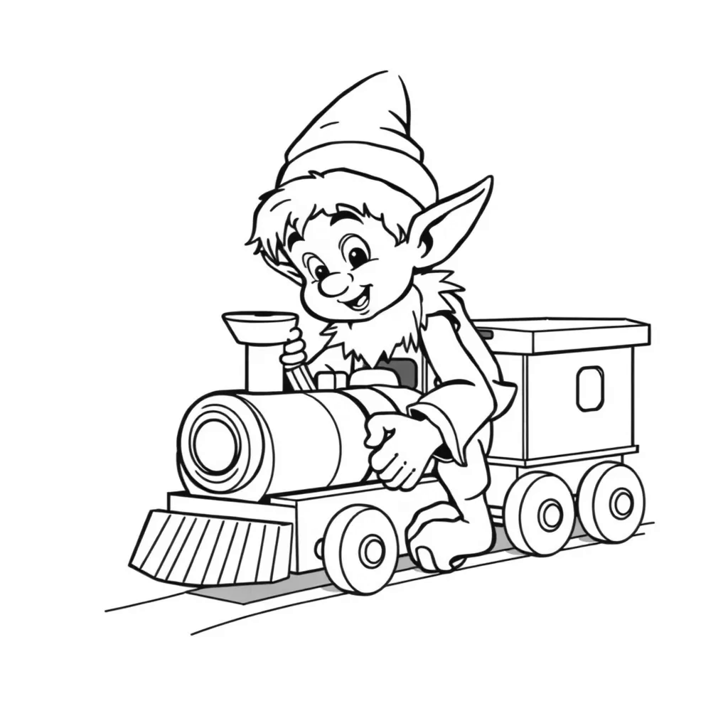 Elf coloring page