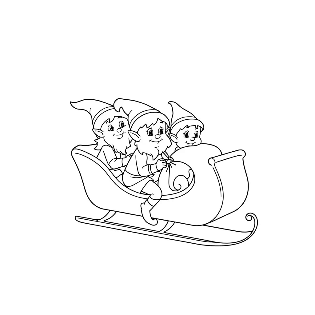 Elf coloring page