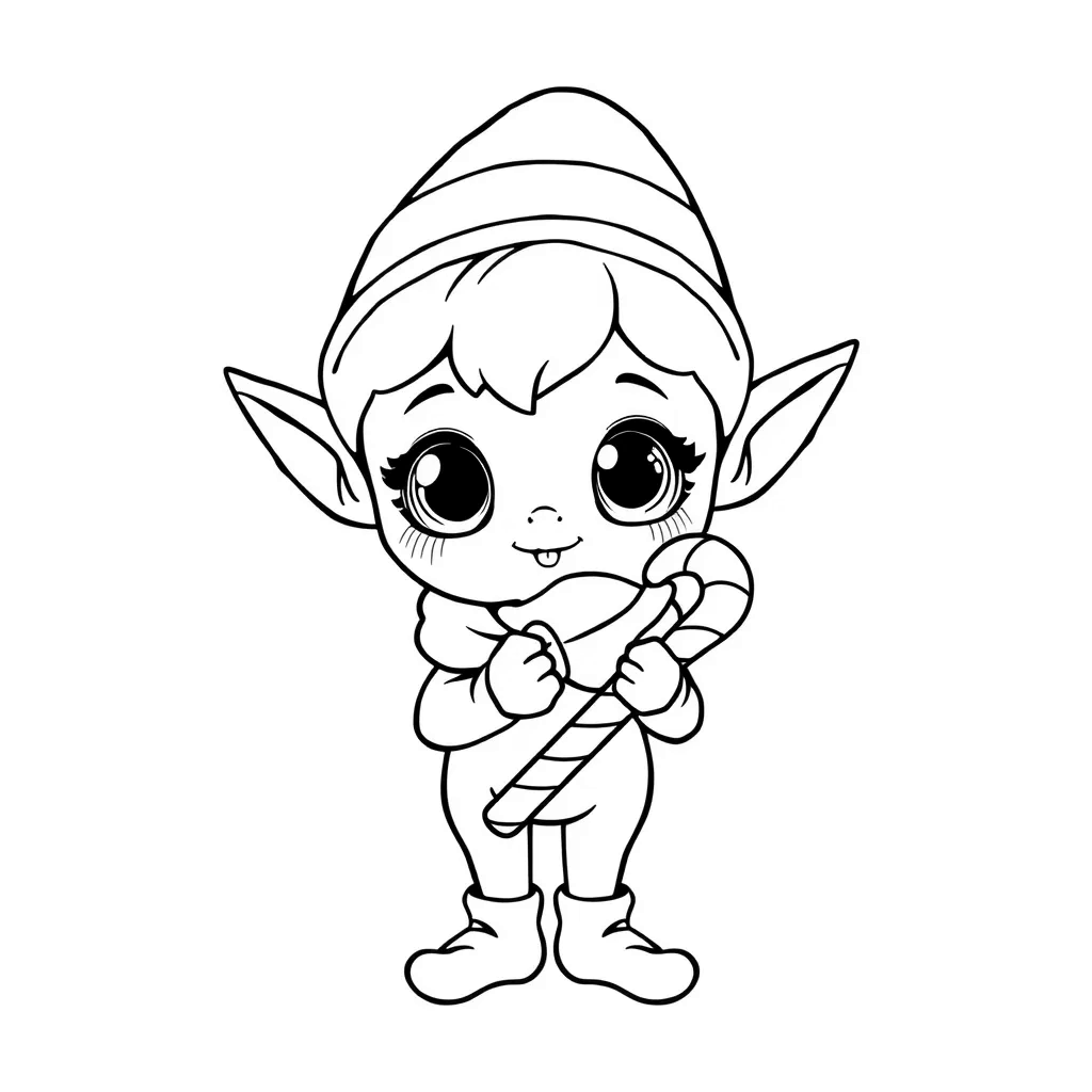 Elf coloring page