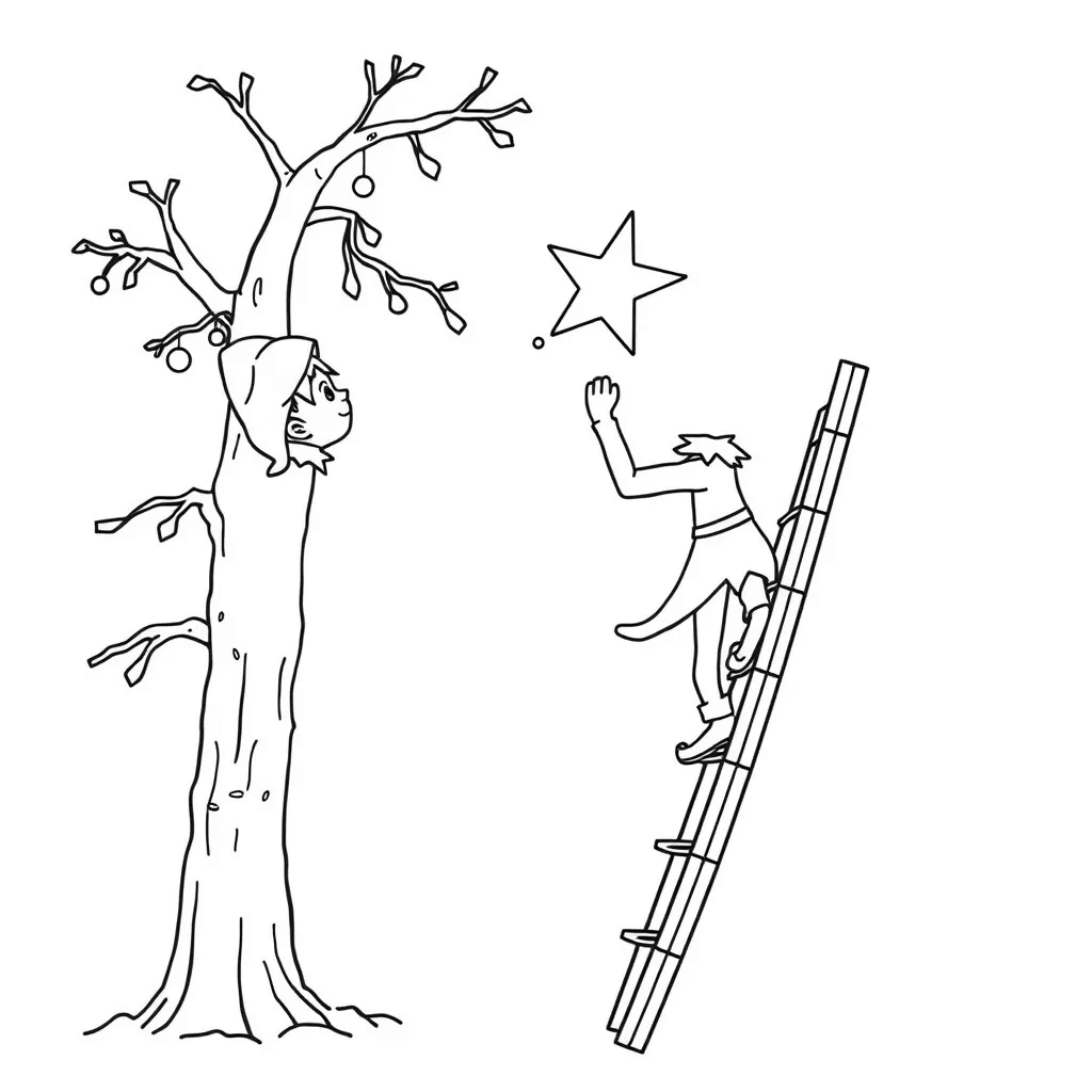 Elf coloring page