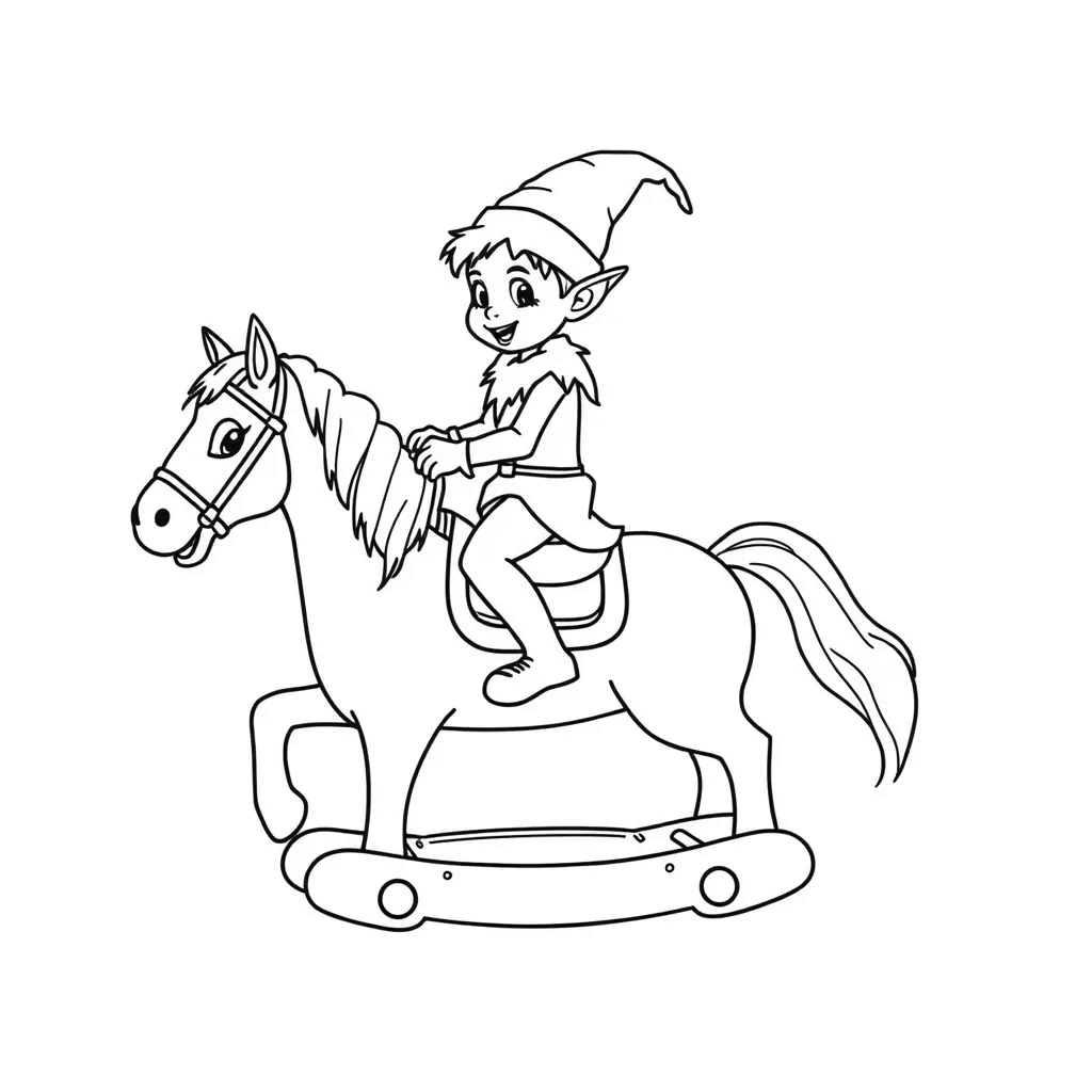 Elf coloring page