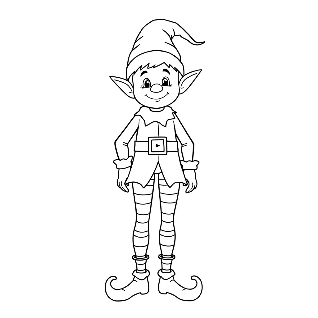 Elf coloring page