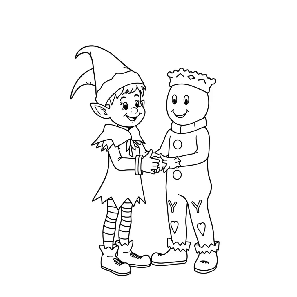 Elf coloring page