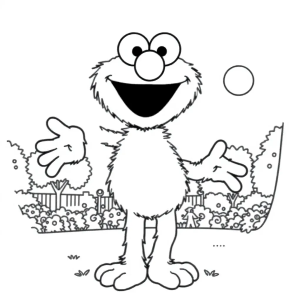 Elmo coloring page