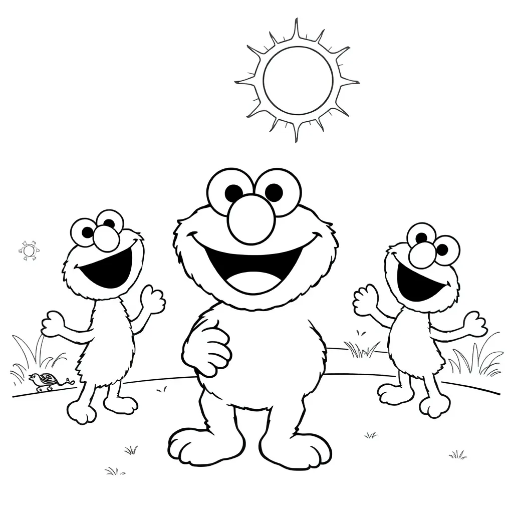 Elmo coloring page