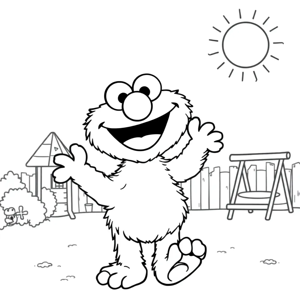 Elmo coloring page