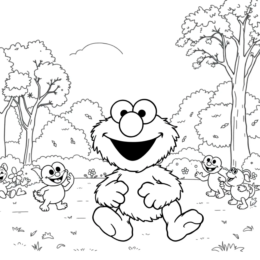Elmo coloring page