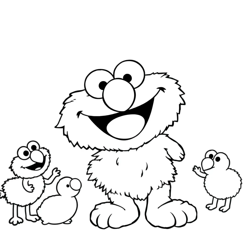 Elmo coloring page