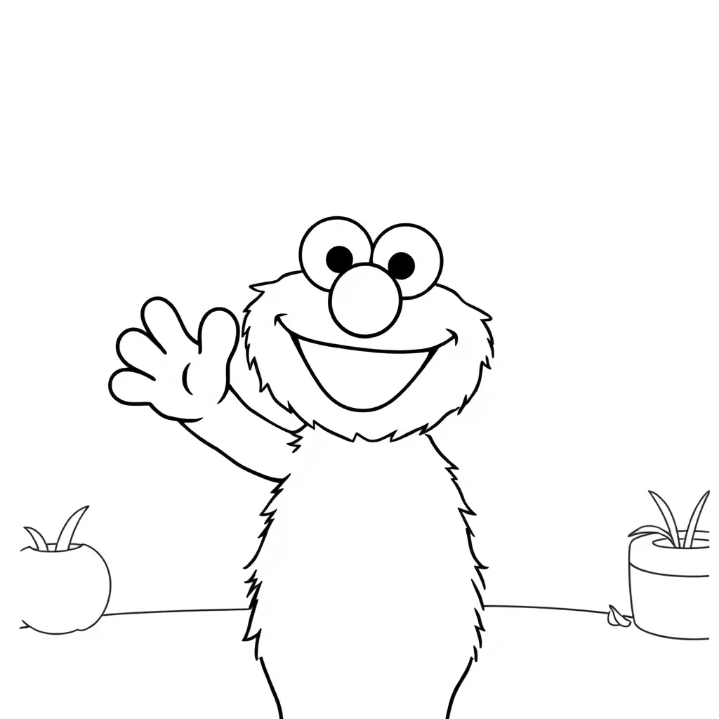 Elmo coloring page
