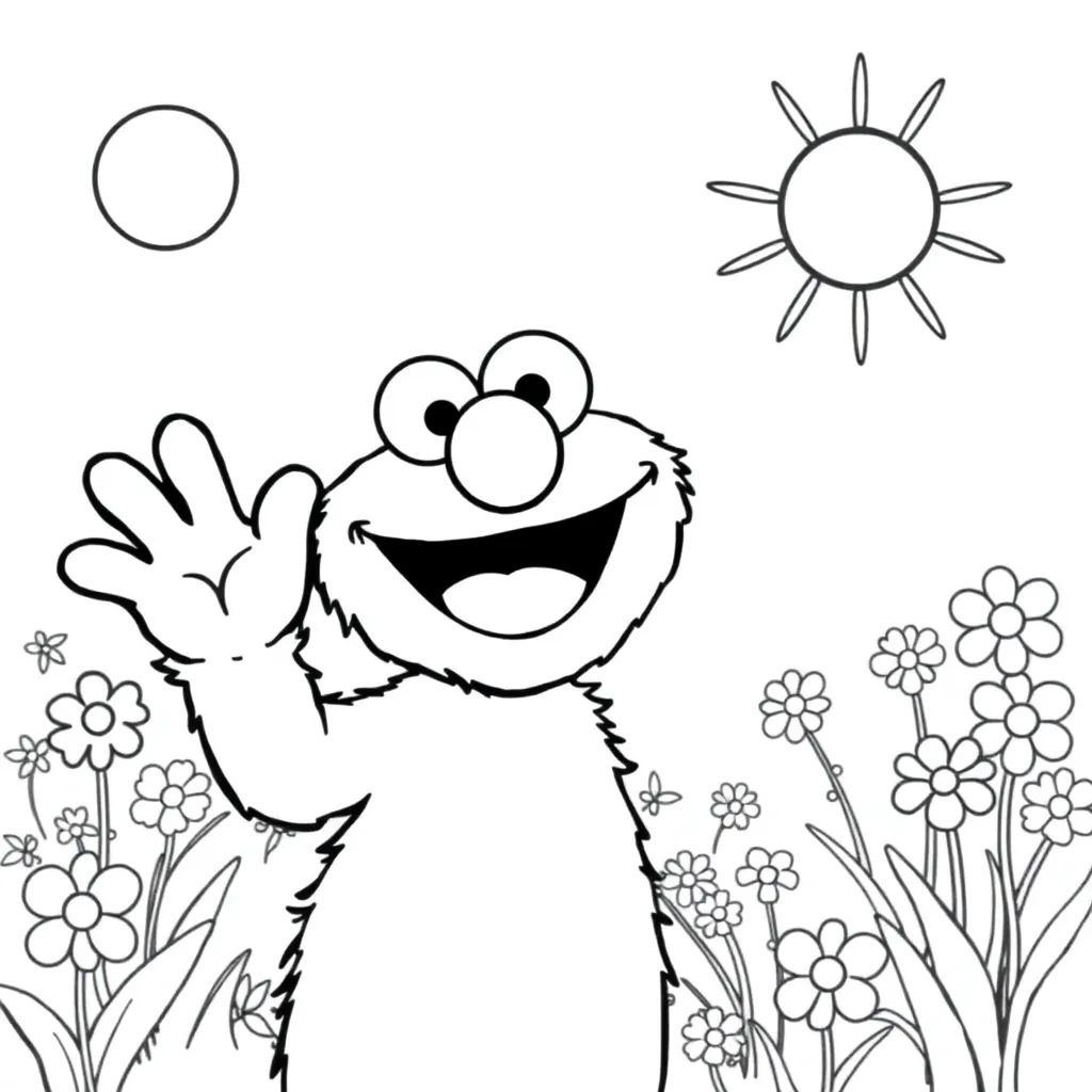 Elmo coloring page