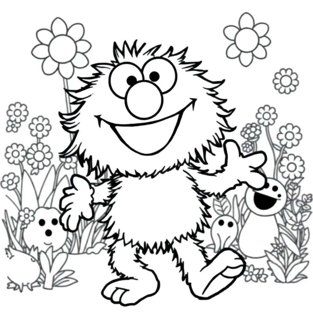 Elmo coloring page