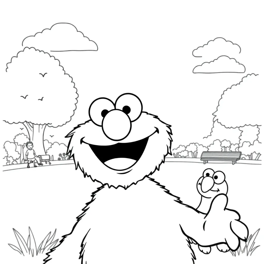 Elmo coloring page