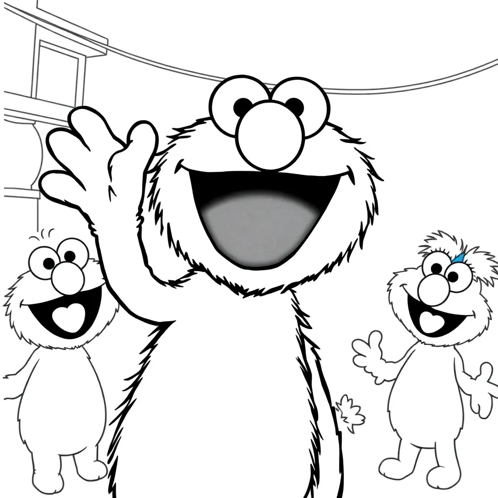 Elmo coloring page